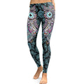 NADANBAO New Design Leggings Women Cool Owl Digital Print Flower Fitness Workout Leggins Slim Elastic Plus Size Pant Legins