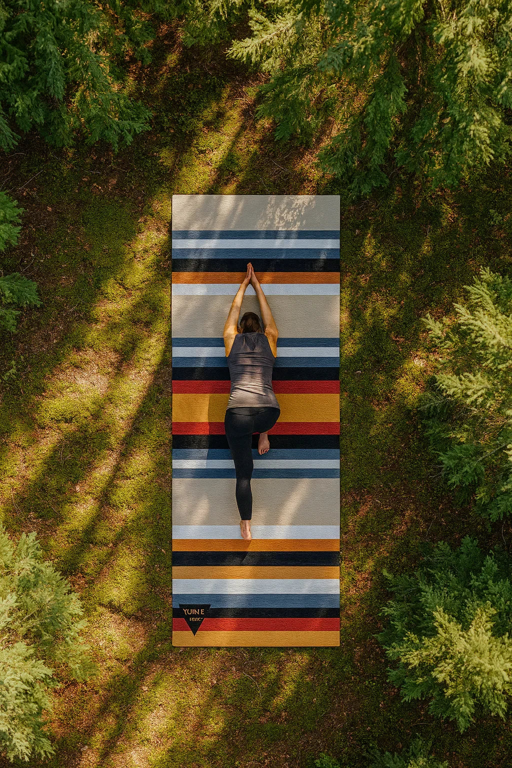 Falcons Rest Yoga Mat – 6 mm Extra Thick, Double-Sided Non-Slip, Eco-Friendly PER with Multi-Color Trail-Inspired Design | Yune Yoga-0
