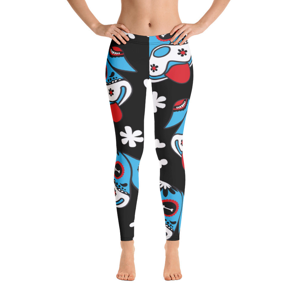 Day of the Dog Blue Leggings-0